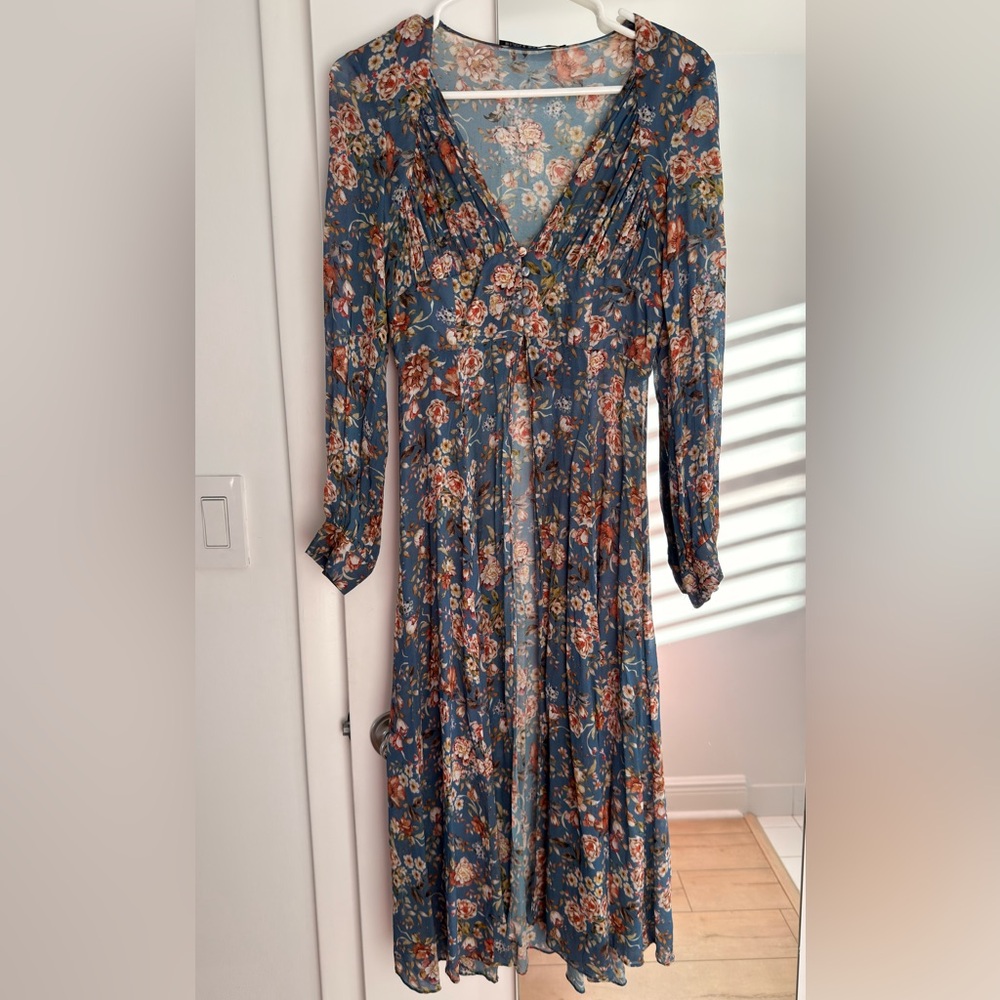 Zara Floral Blue duster